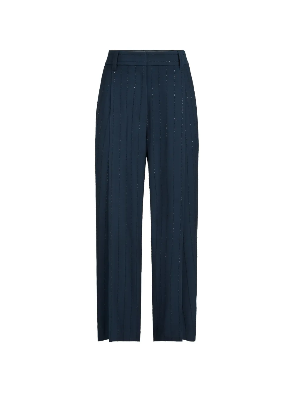 Brunello Cucinelli Pantaloni con design gessato - Blu