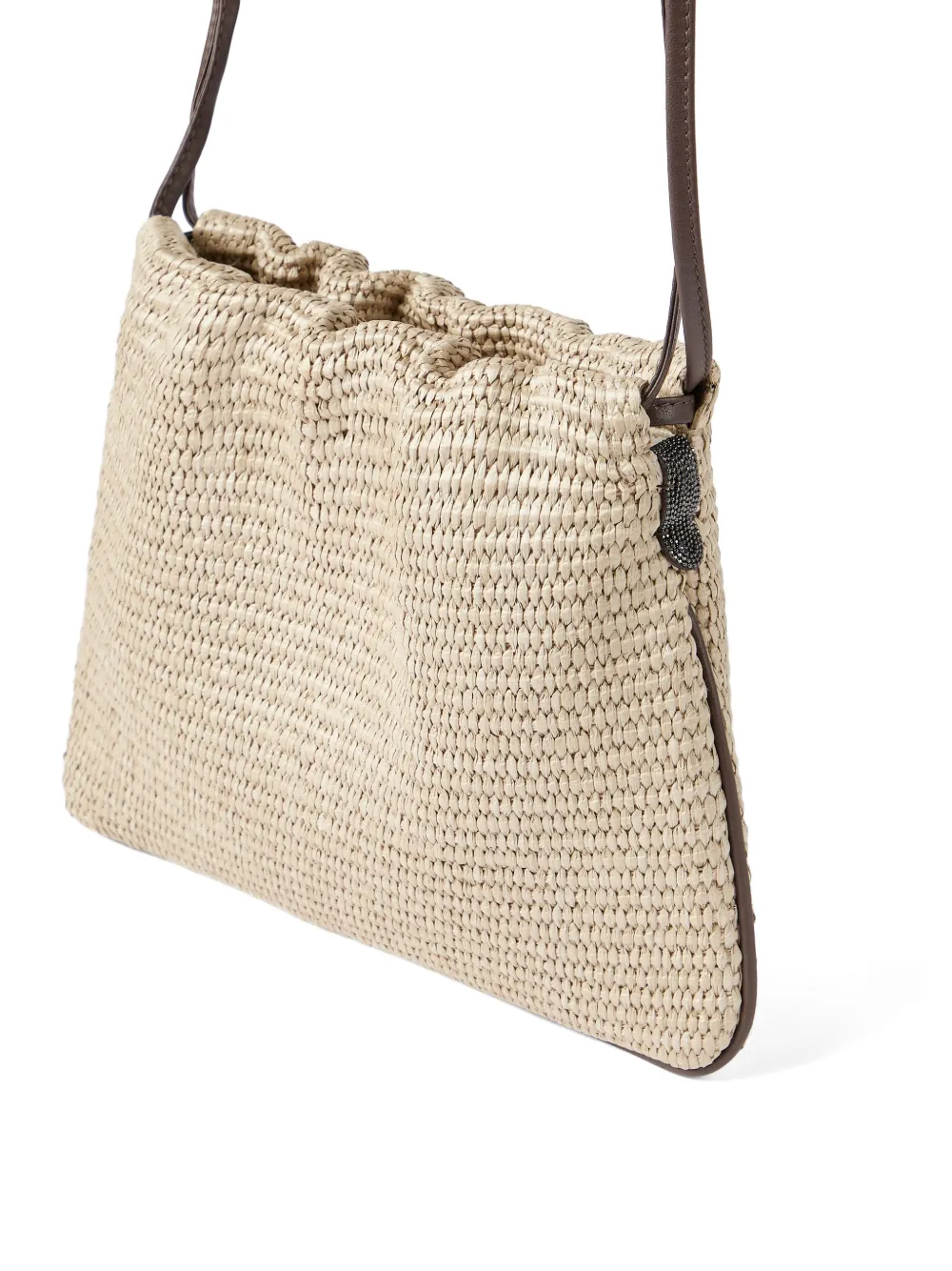 Brunello Cucinelli BC Duo cross body tas Beige