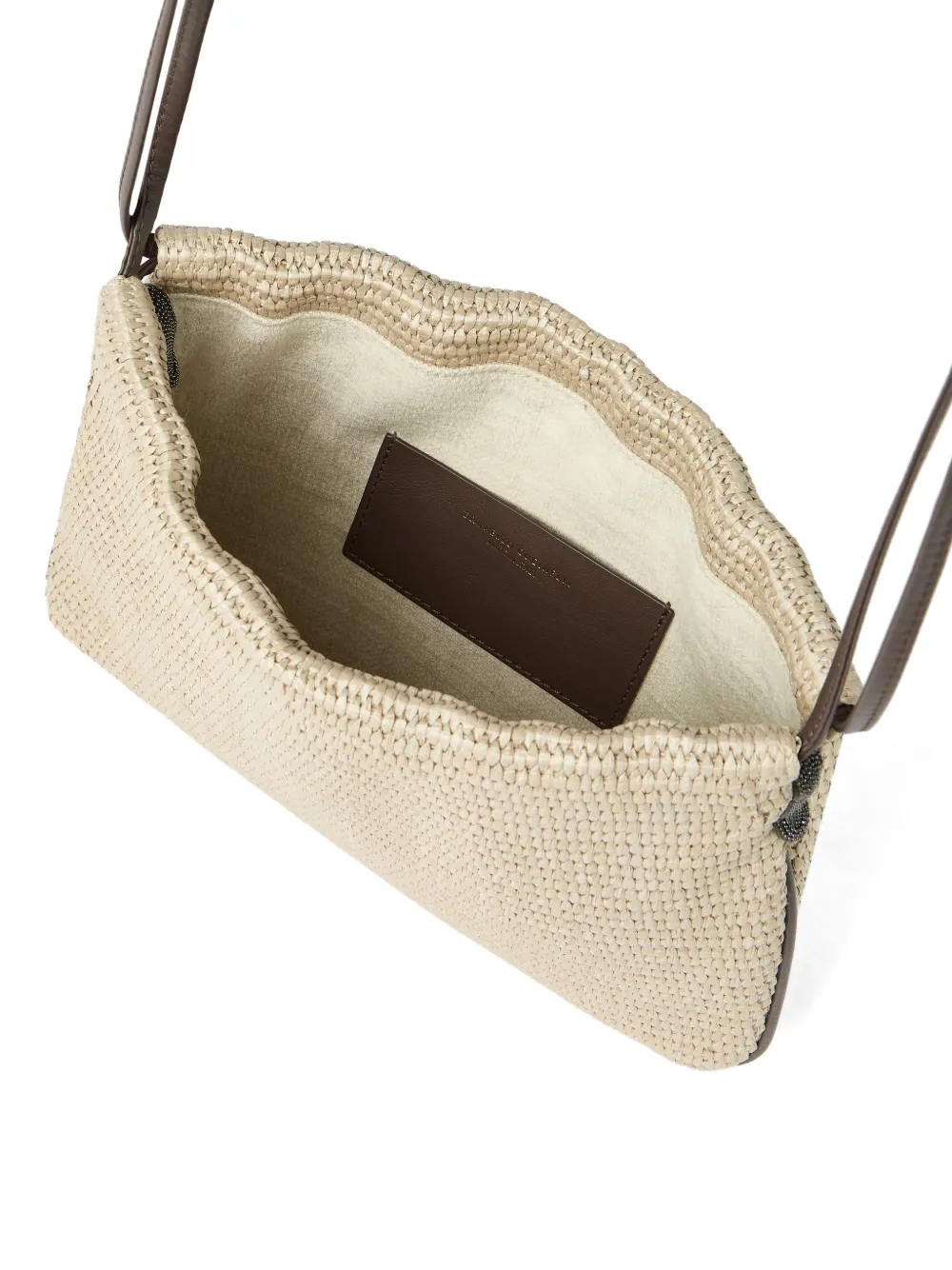 Brunello Cucinelli BC Duo cross body tas Beige