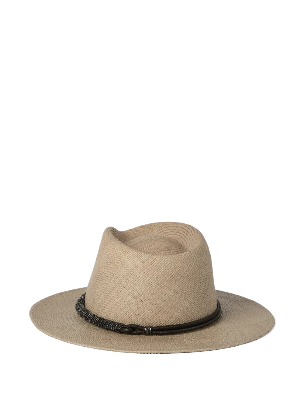 Brunello Cucinelli Leather-band Straw Fedora - Neutrals 