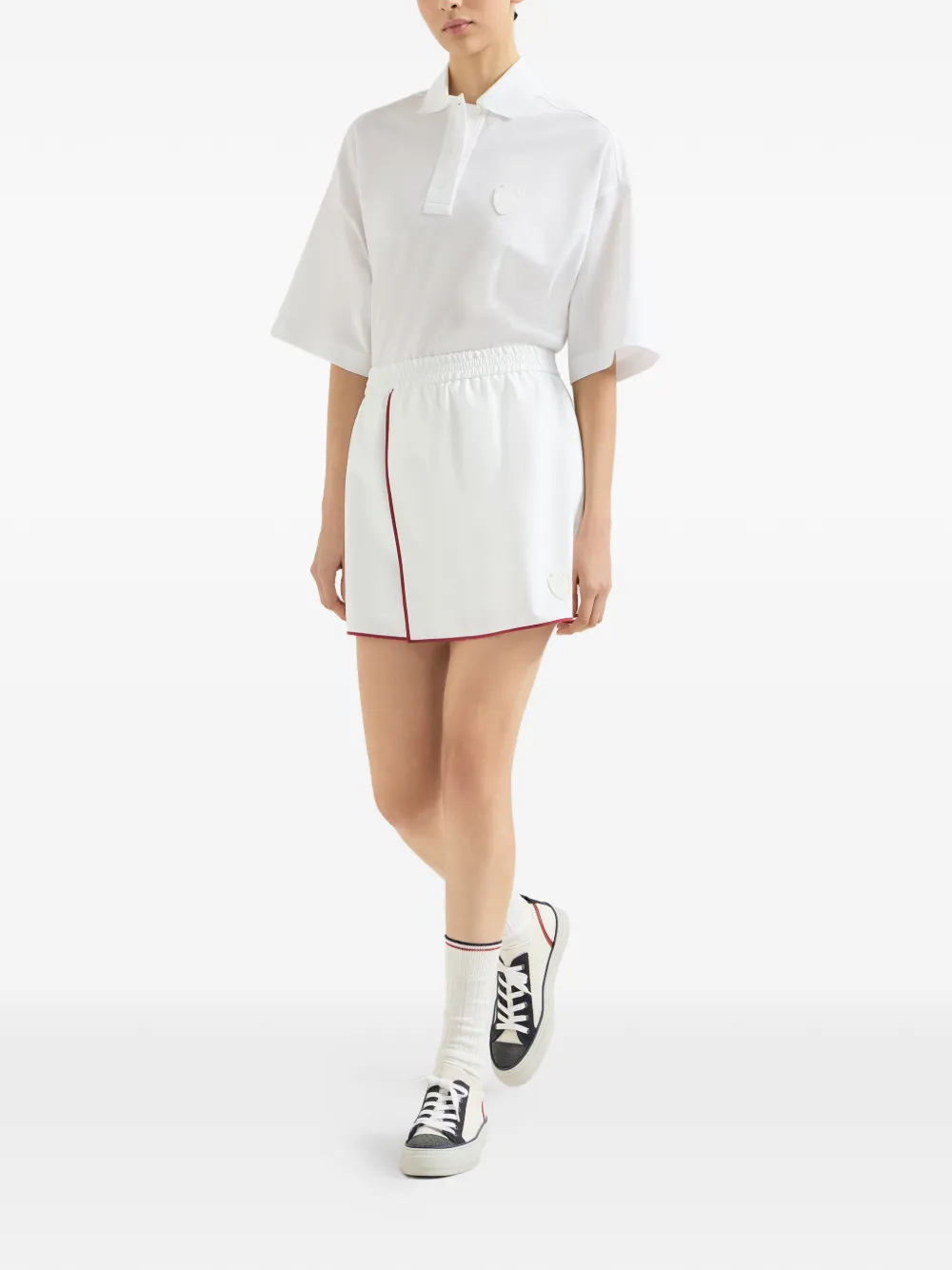 Nylon Mini Skirt With Logo