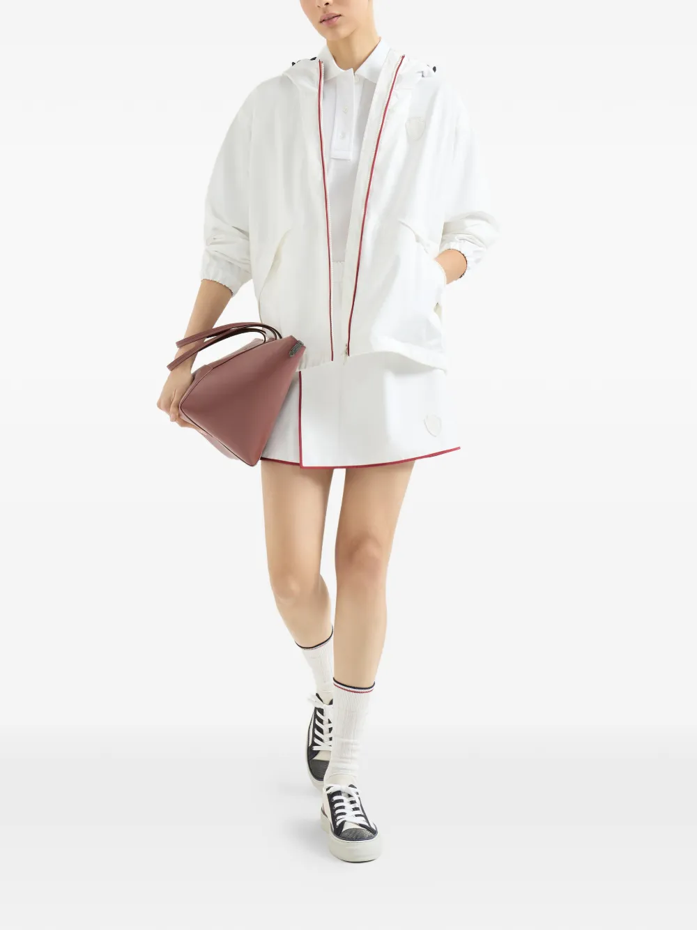 Nylon Mini Skirt With Logo