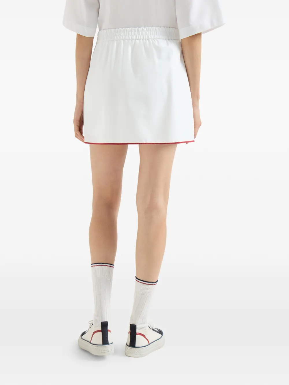 Nylon Mini Skirt With Logo