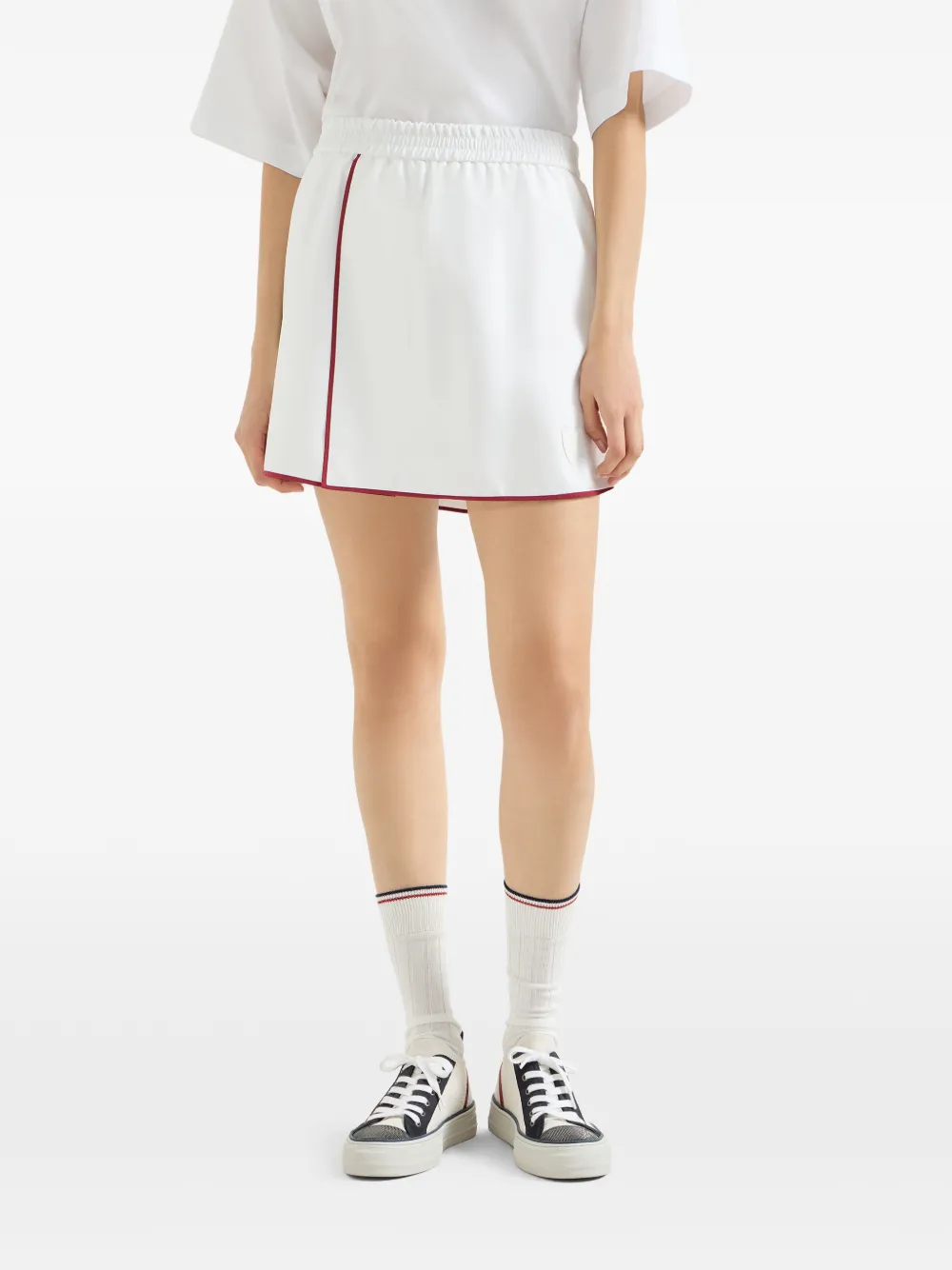 Nylon Mini Skirt With Logo