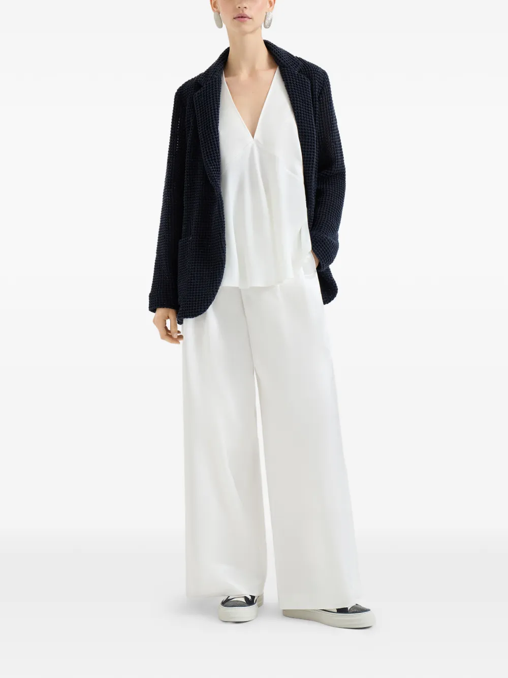 Brunello Cucinelli Top met V-hals Wit