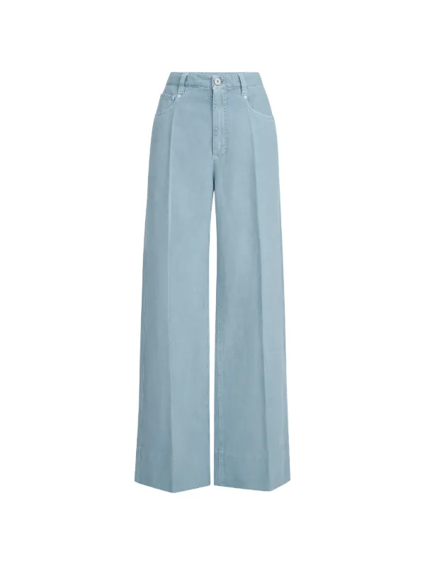 Brunello Cucinelli ガーメントダイ パンツ | ブルー | FARFETCH JP