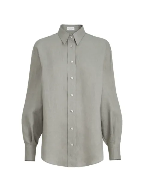 Brunello Cucinelli camisa con detalle de cadena Monili