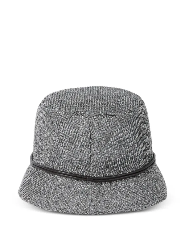 Brunello Cucinelli bead-embellished Bucket Hat | Grey | FARFETCH