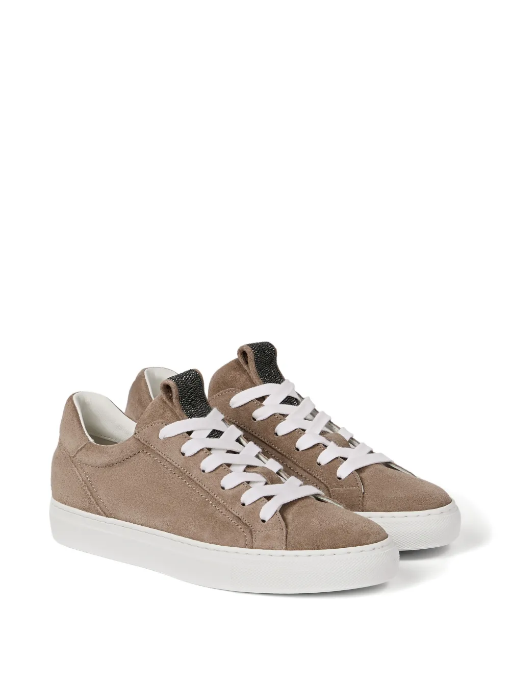 Brunello Cucinelli Precious Loop suède sneakers Bruin