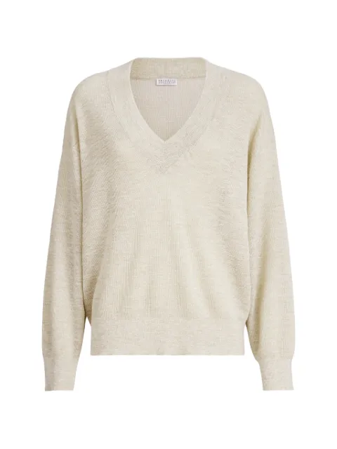 Brunello Cucinelli sparkling V-neck sweater