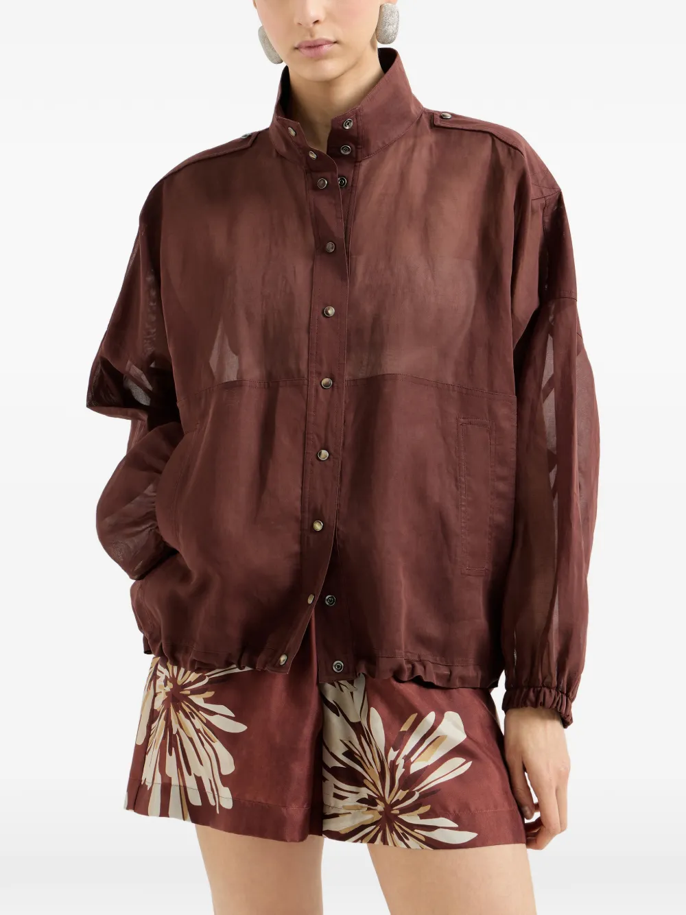  Brunello Cucinelli Cotton Jacket - Red 