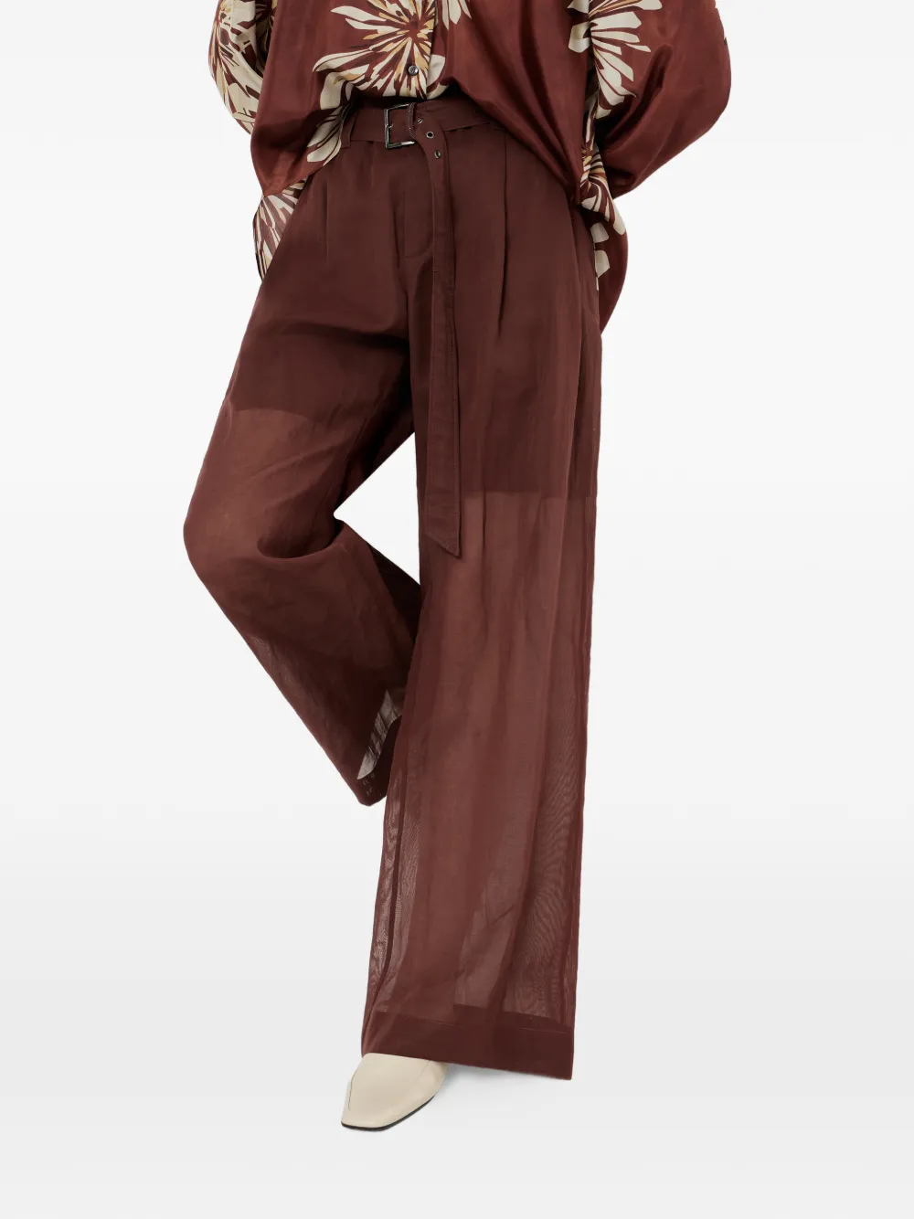 Belted Palazzo Pants