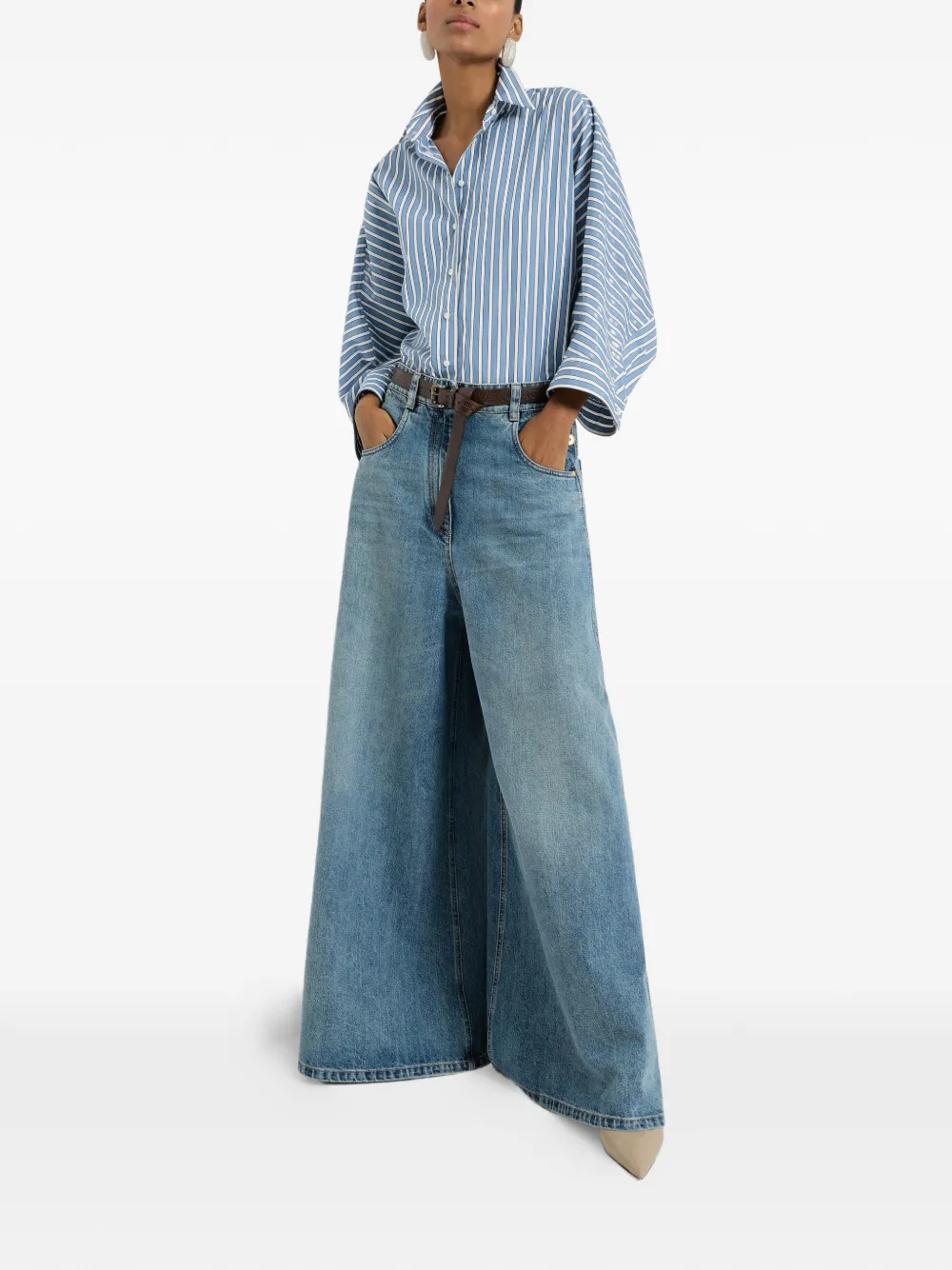  Brunello Cucinelli Wide-leg Jeans - Blue 