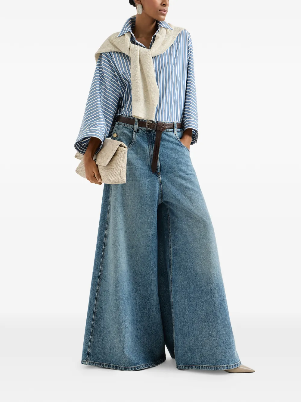  Brunello Cucinelli Wide-leg Jeans - Blue 