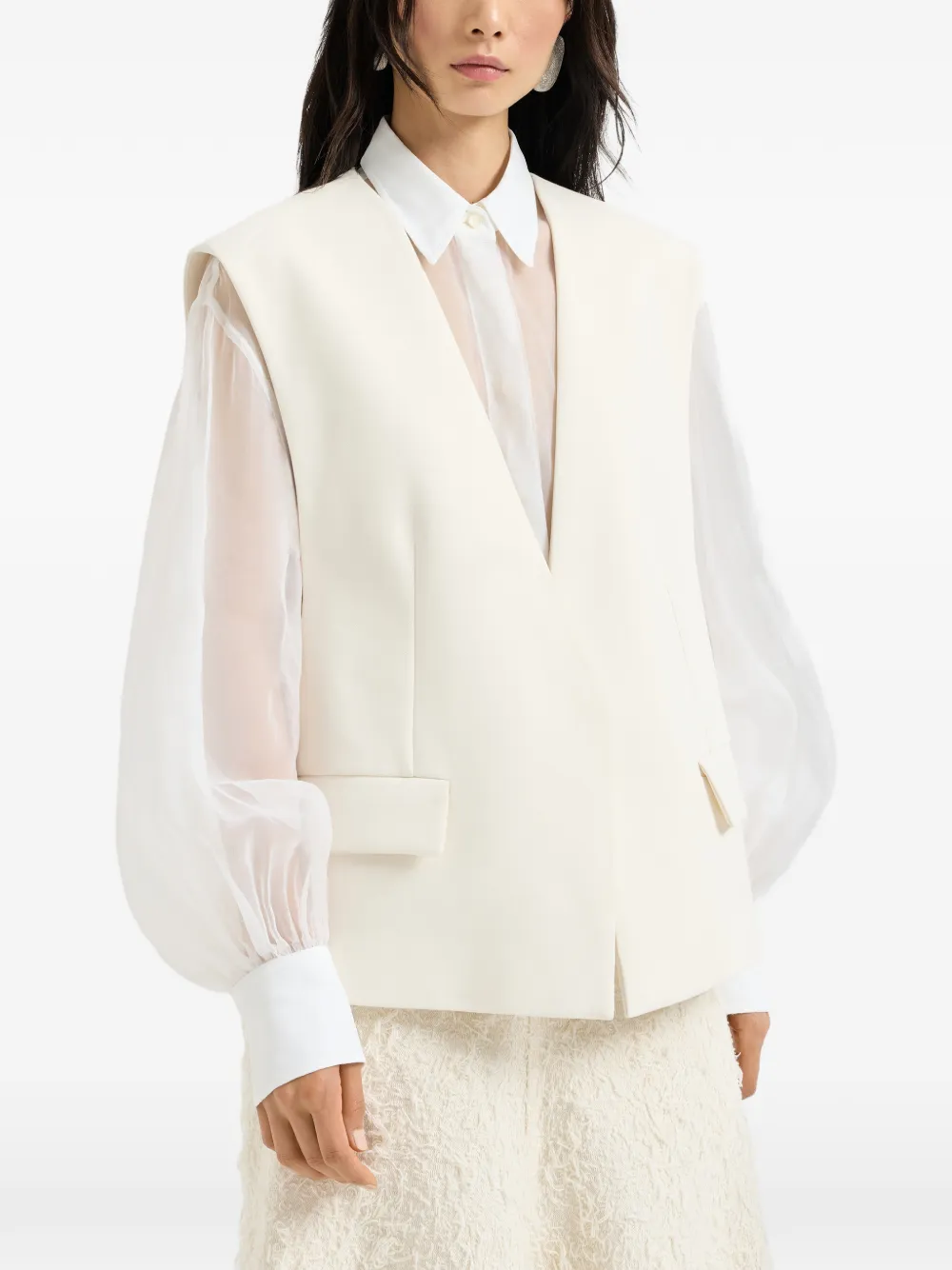  Brunello Cucinelli Sleeveless Vest - Neutrals 