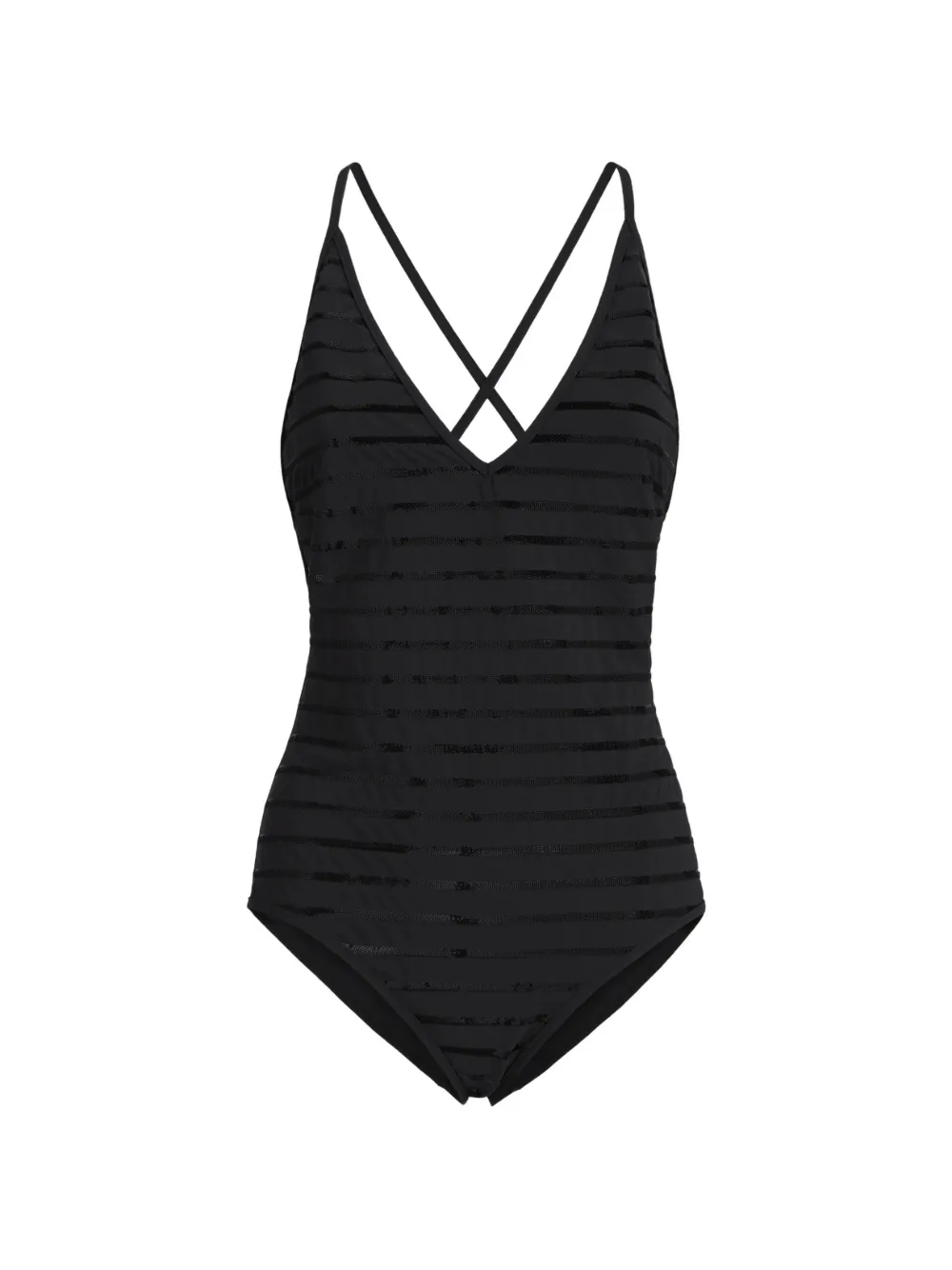 Brunello Cucinelli Badeanzug mit V-Ausschnitt - Schwarz