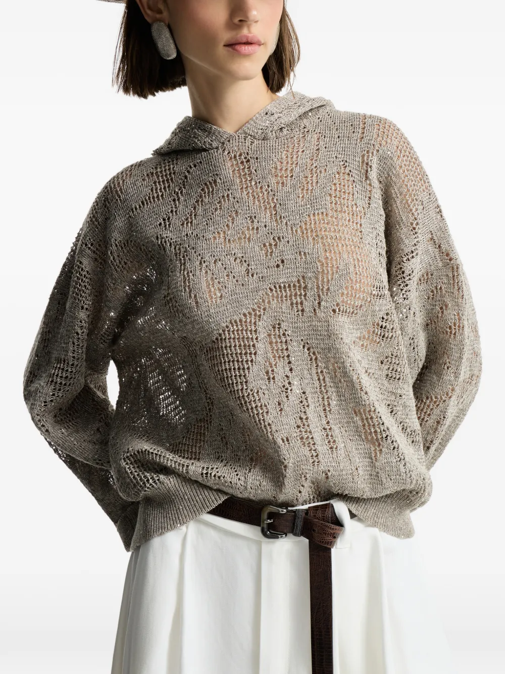 Brunello Cucinelli Trui met lange mouwen Beige