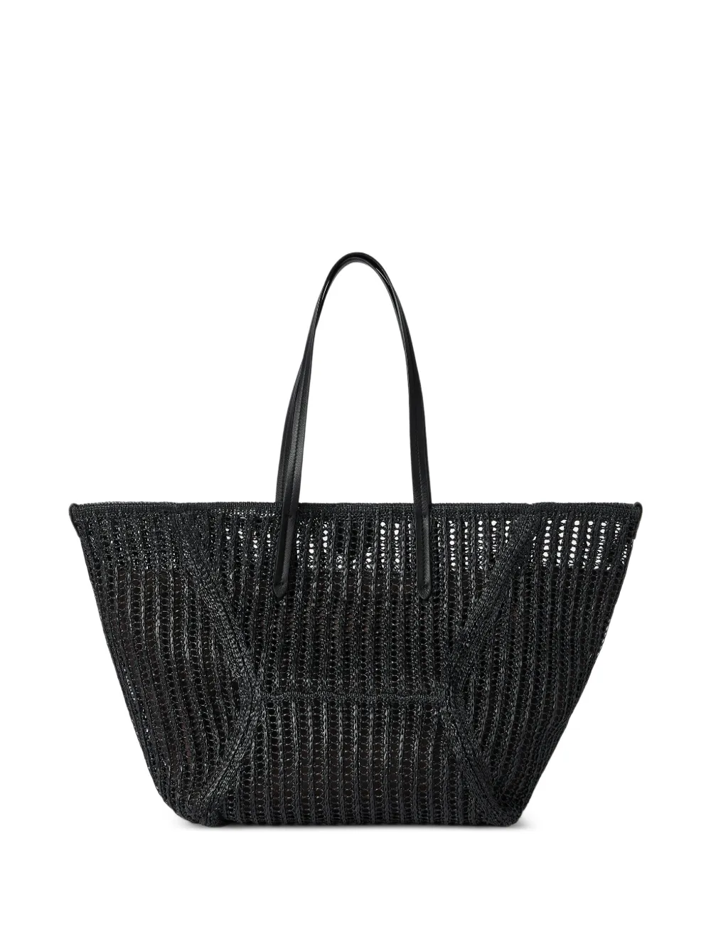 Brunello Cucinelli Duo raffia shopper Zwart
