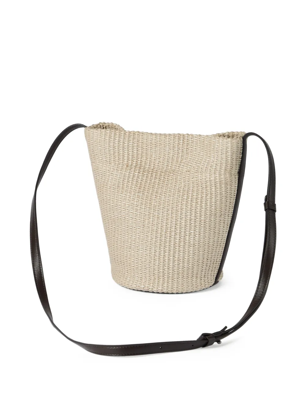 Brunello Cucinelli Kleinw Sartorial bucket-tas van techno raffia Beige