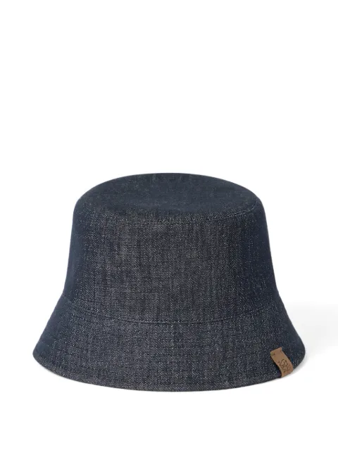 Brunello Cucinelli gorro de pescador de mezclilla con detalle de cadena Monili