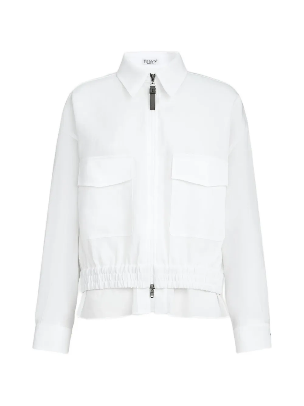 Brunello Cucinelli Jack met rits Wit