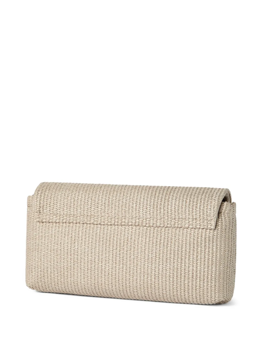 Sartorial Clutch Bag In Techno Raffia
