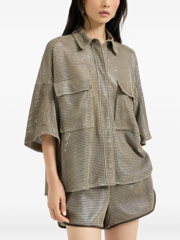 Brunello Cucinelli short-sleeves Shirt | Green | FARFETCH JO