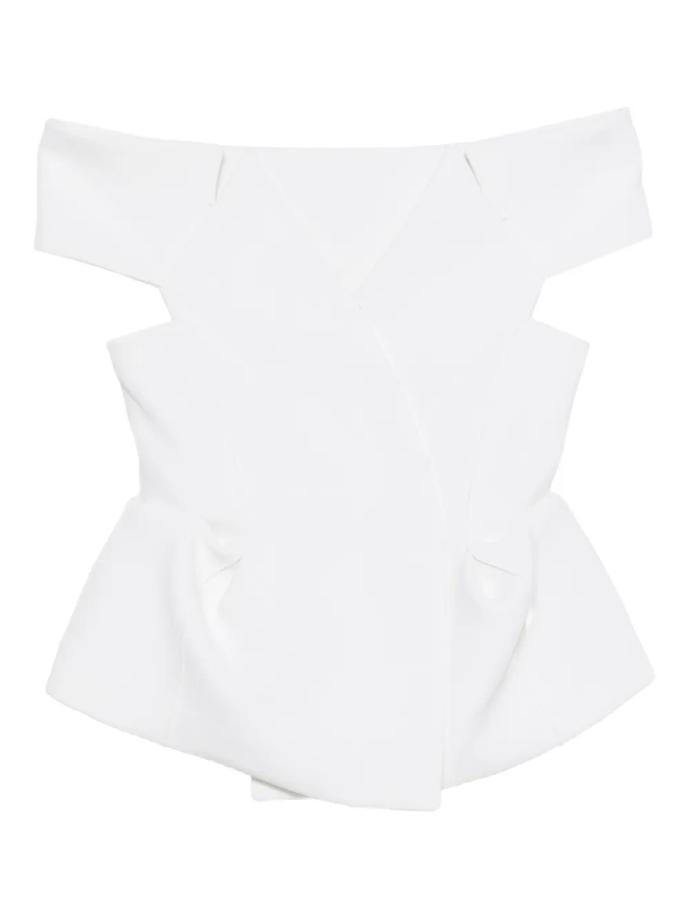 KHAITE Verone cut-out top - Bianco