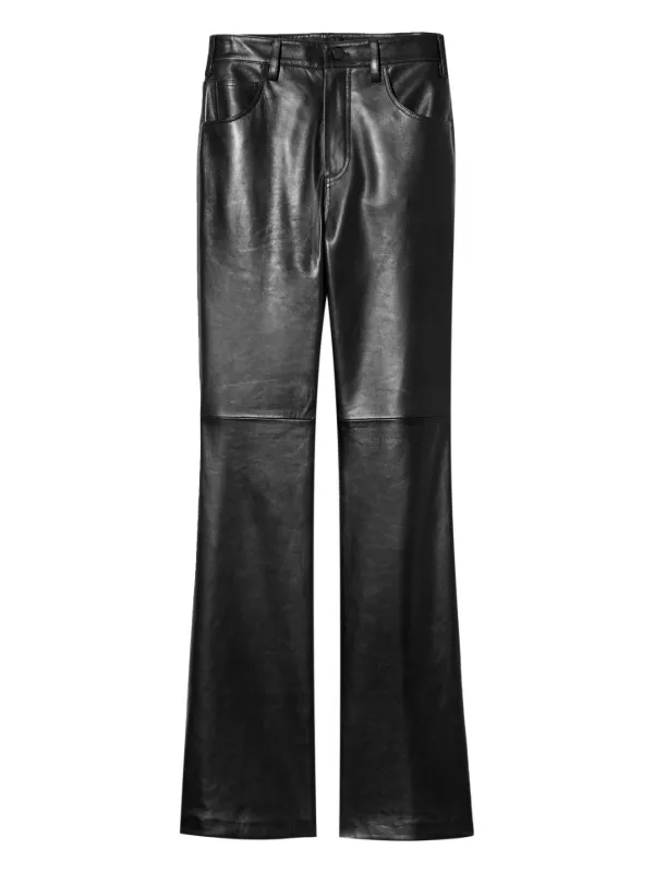 Nili Lotan Joan Leather Trousers in Black