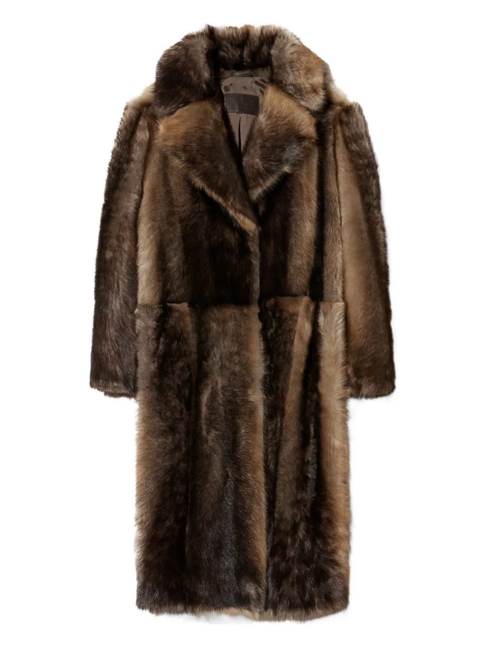 Nili Lotan Ingrid Fur Coat In Brown