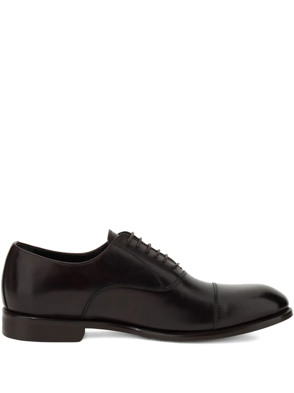 Boggi Milano leather Oxford shoes - Braun