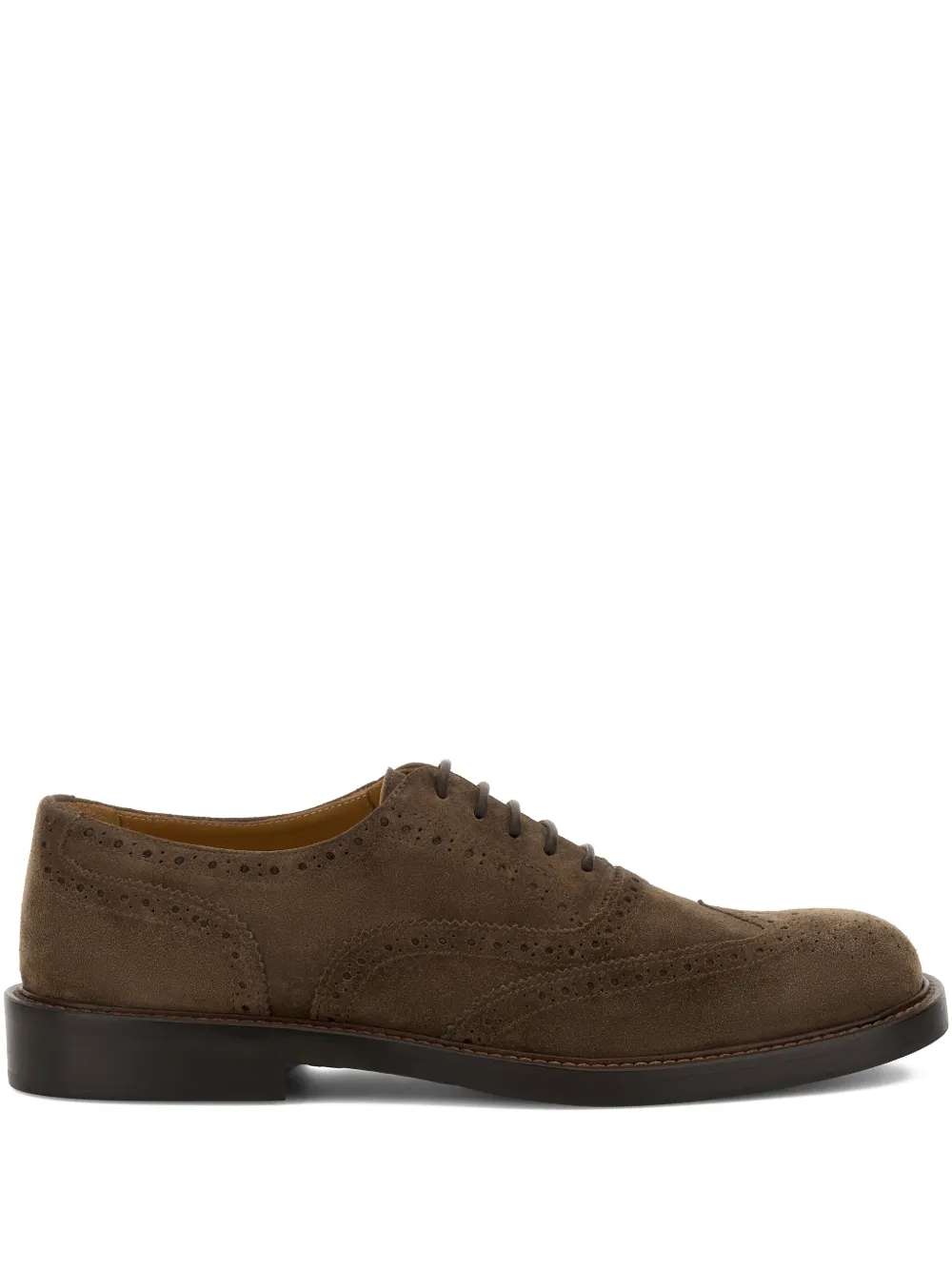 Boggi Milano brogue-suede Oxford shoes Bruin