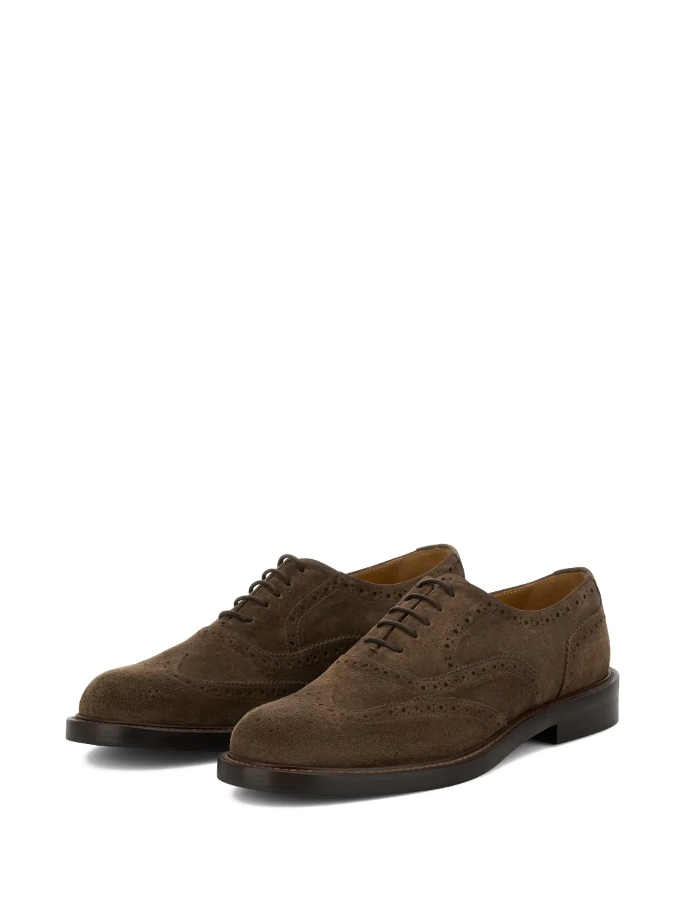 Boggi Milano brogue-suede Oxford shoes Bruin