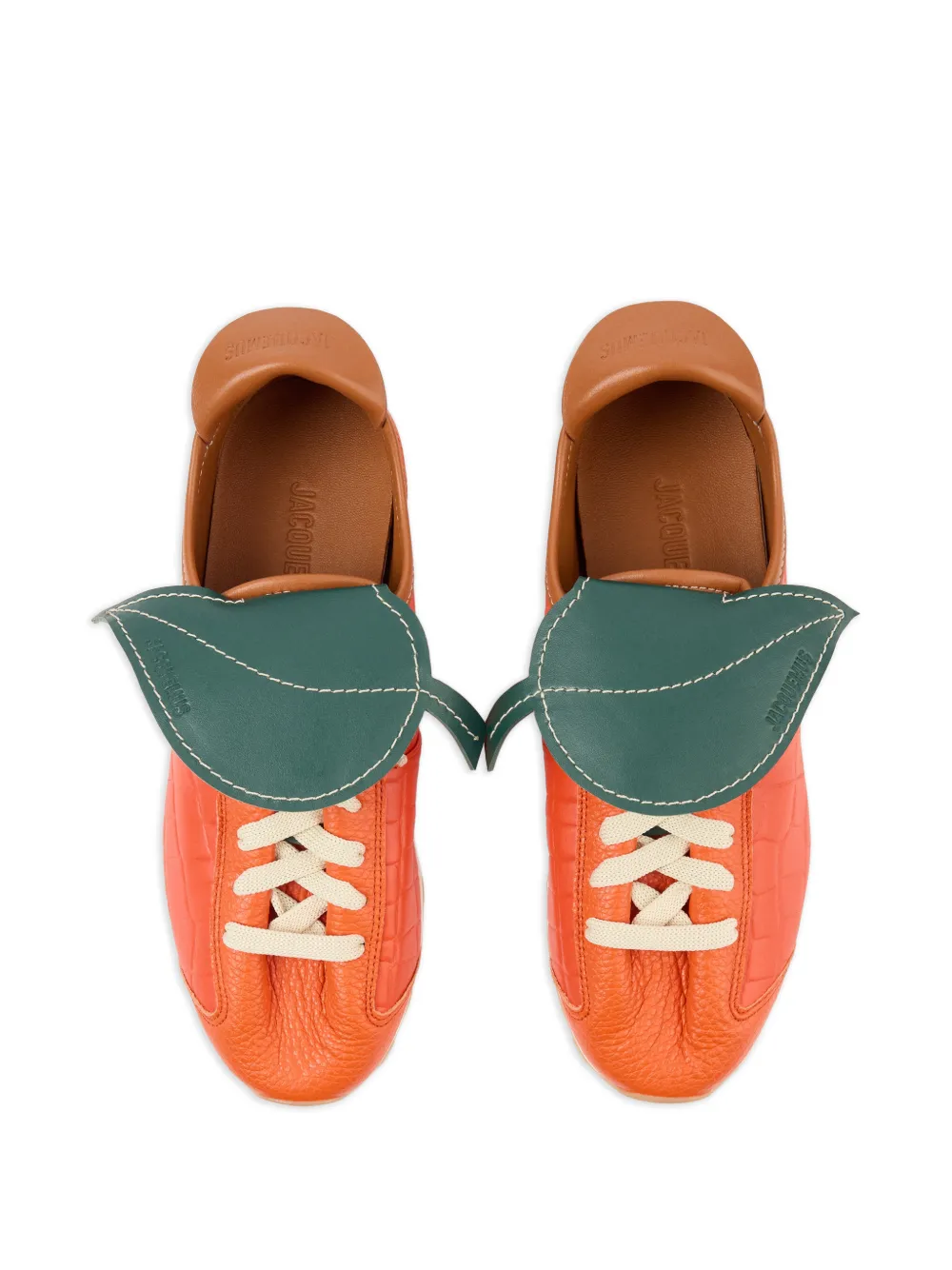 Jacquemus Tennis Leather Sneakers | Orange | FARFETCH