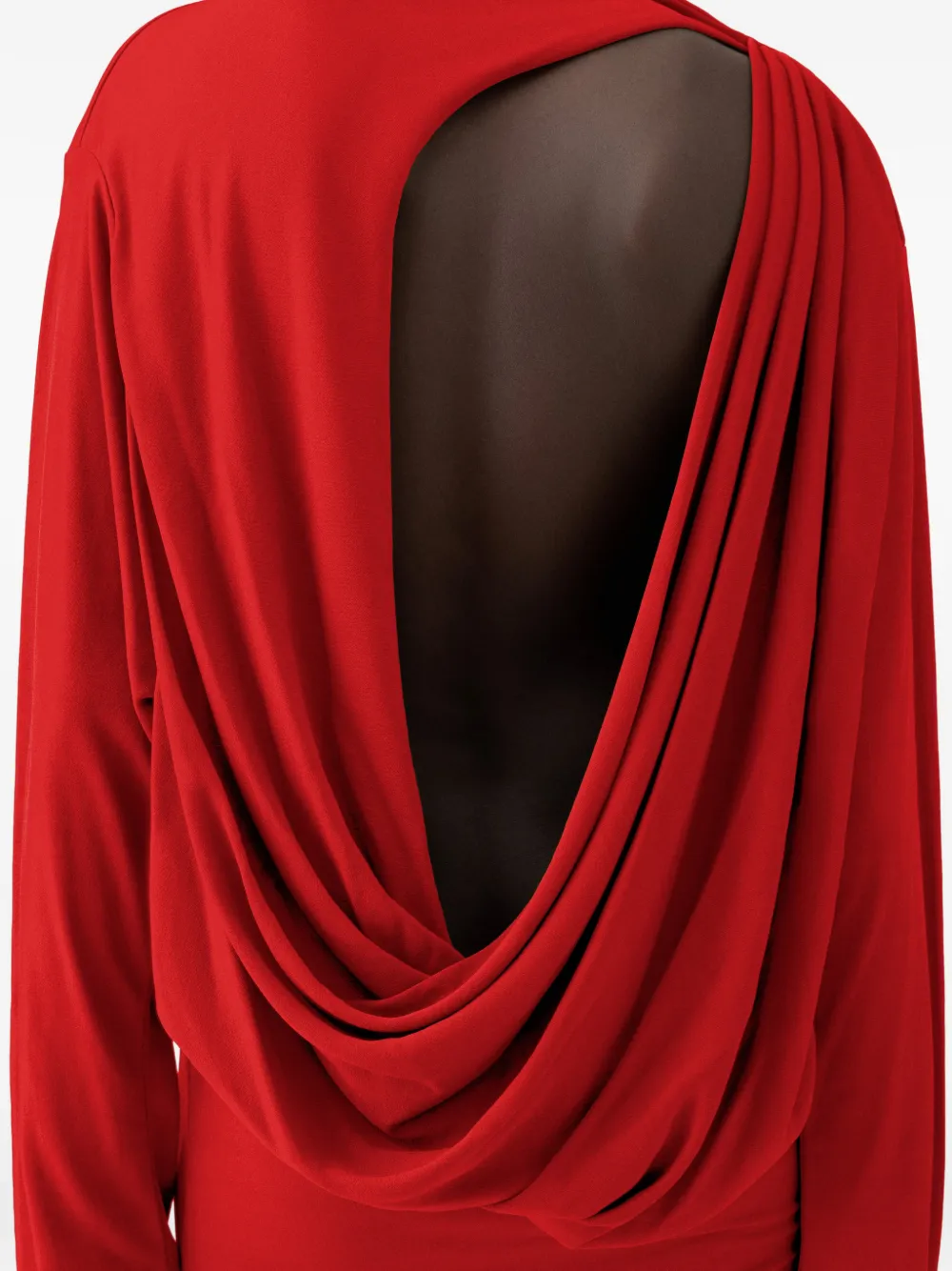 Jacquemus La Mistral open-back draped dress - Rood