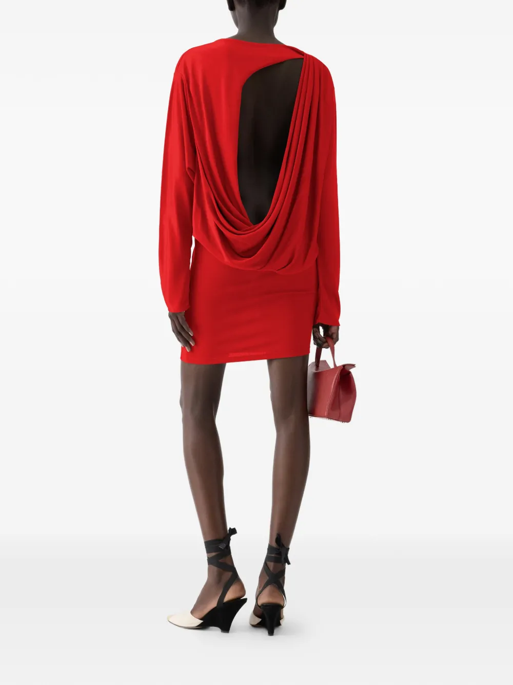 Jacquemus La Mistral open-back draped dress - Rot