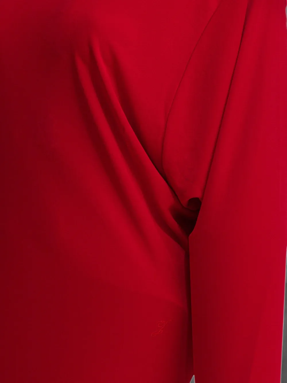 Jacquemus La Mistral gedrapeerde jurk met open rug Rood