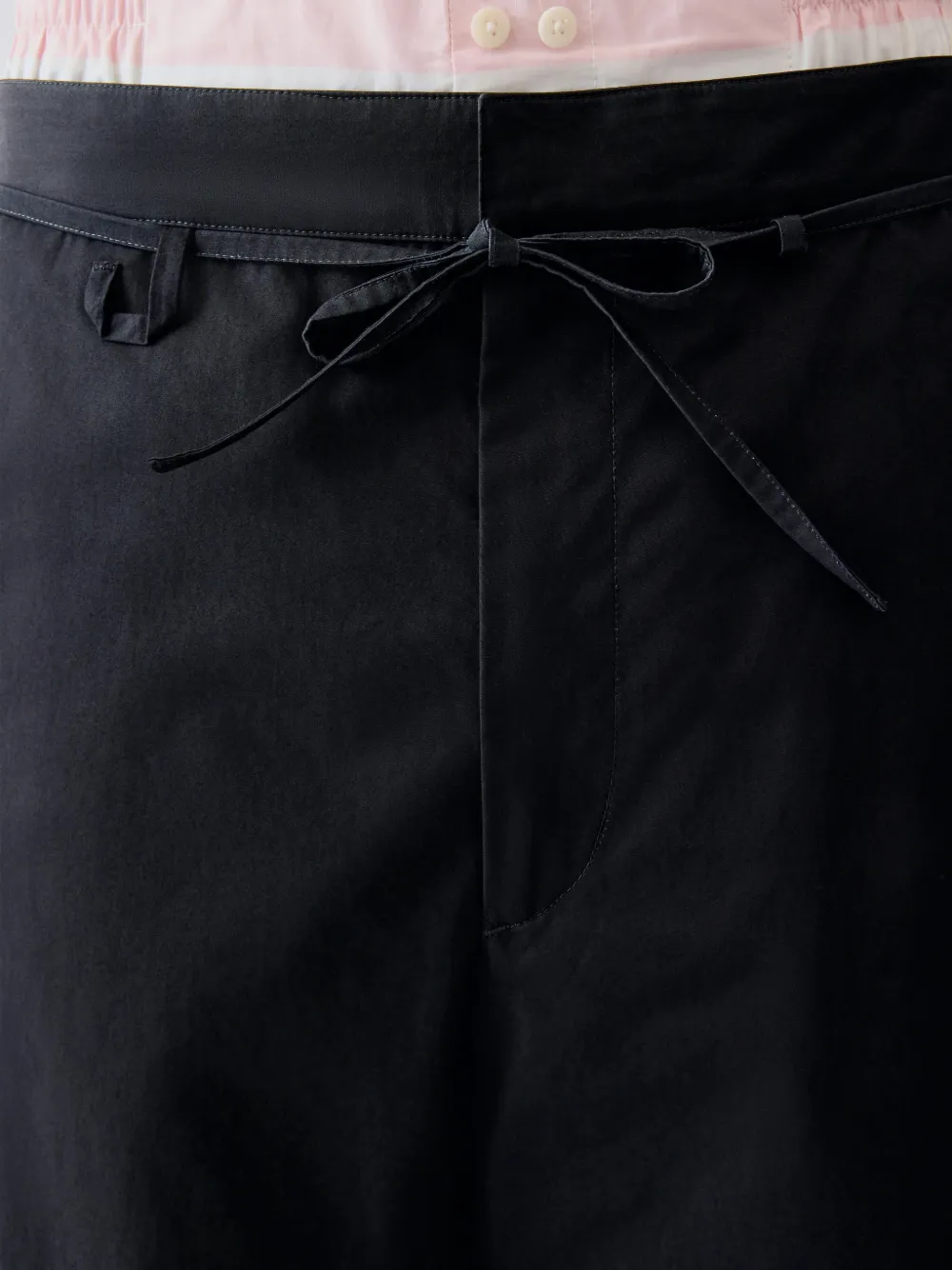 Jacquemus Marin broek met striksluiting en omgeslagen pijpen Zwart