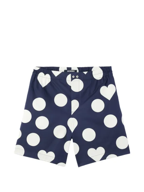 Jacquemus Calecon heart polka-dot shorts