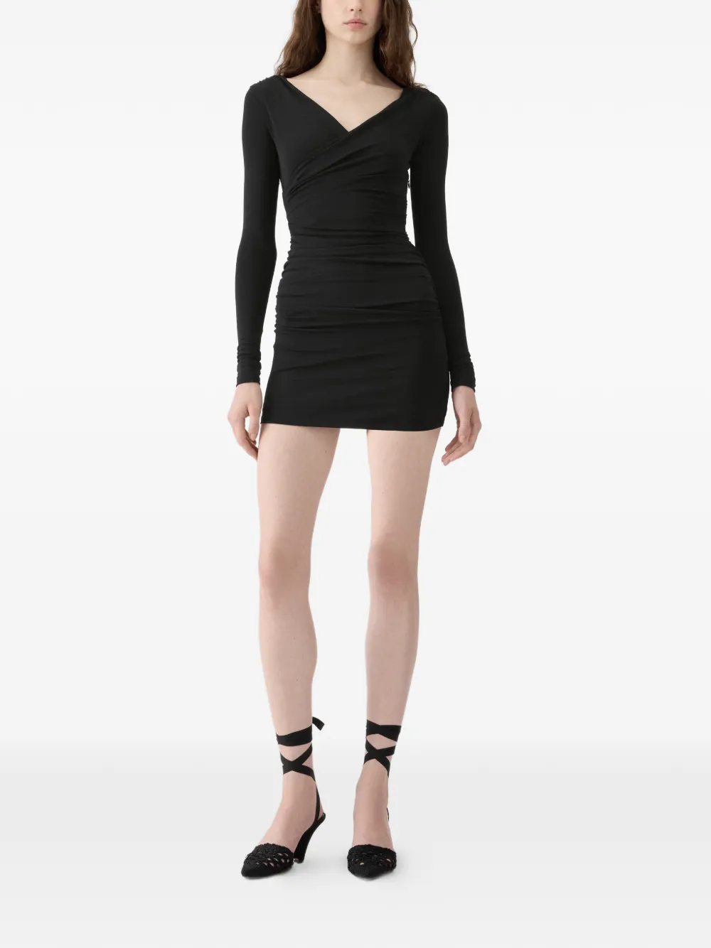 Jacquemus The Rita mini-jurk met V-hals Zwart