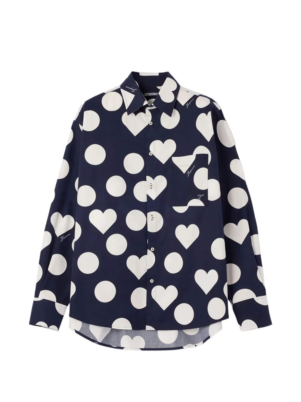 Jacquemus Camargue heart polka-dot shirt - Blu