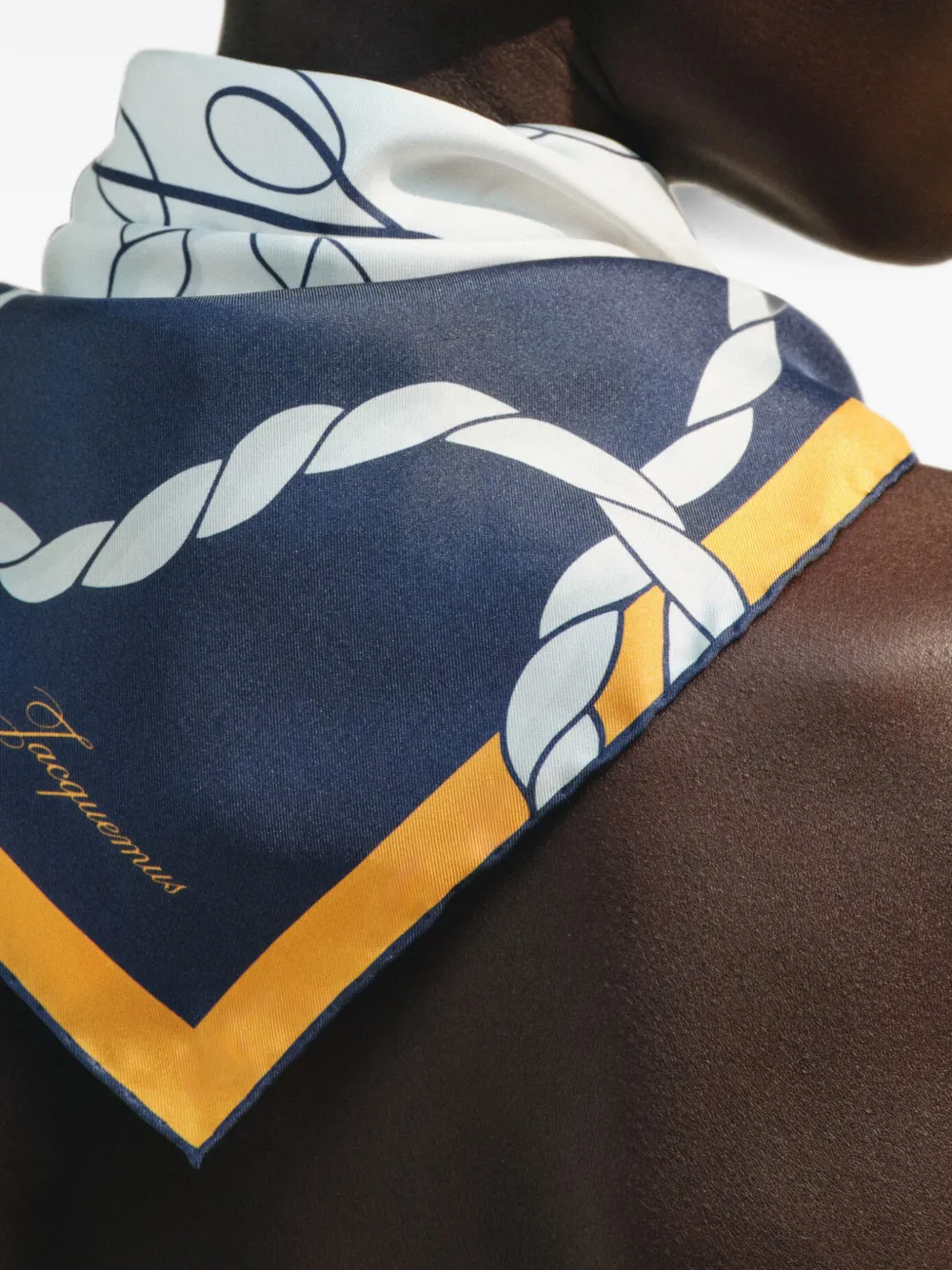 Jacquemus The Hippocampus zijden sjaal Blauw