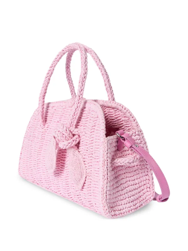 Jacquemus The Small Raffia Turismo Bag | Pink | FARFETCH