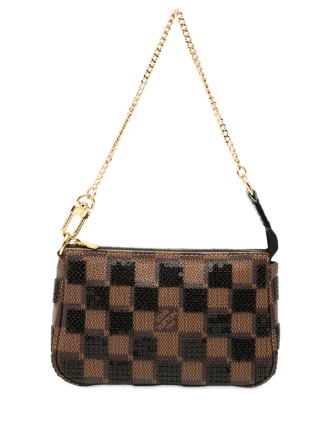 Louis Vuitton Pre-Owned 2013 Damier Ebene Sequins Mini Pochette Accessoires handbag