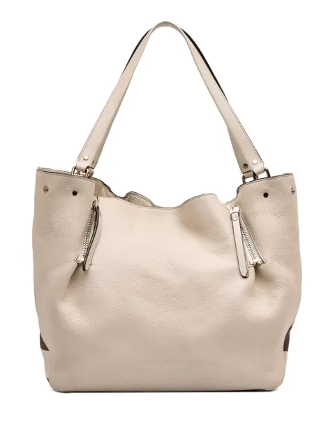 Burberry Pre-Owned bolsa satchel Maidstone mediana de piel con motivo de lona House Check 2000-2017