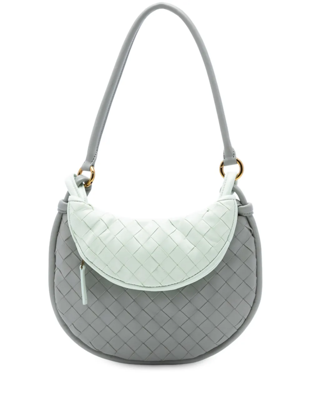 Bottega Veneta Pre-Owned 2012-2025 Small Bicolor Lambskin Intrecciato Gemelli Bag hobo bag - Grigio