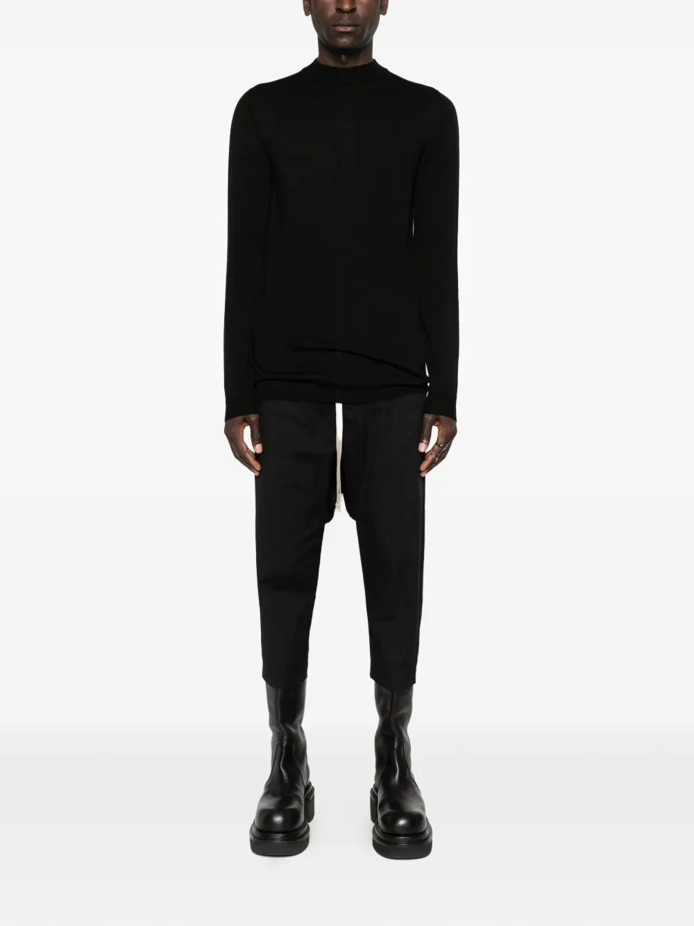 Rick Owens Level Lupetto crew-neck sweater - Zwart