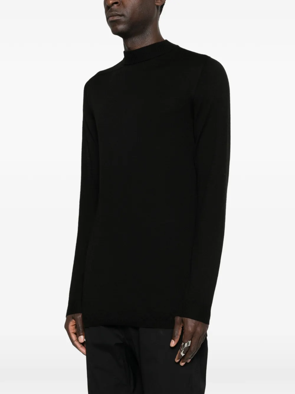 Rick Owens Level Lupetto trui met ronde hals Zwart