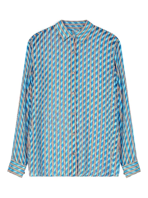 DRIES VAN NOTEN striped devoré shirt