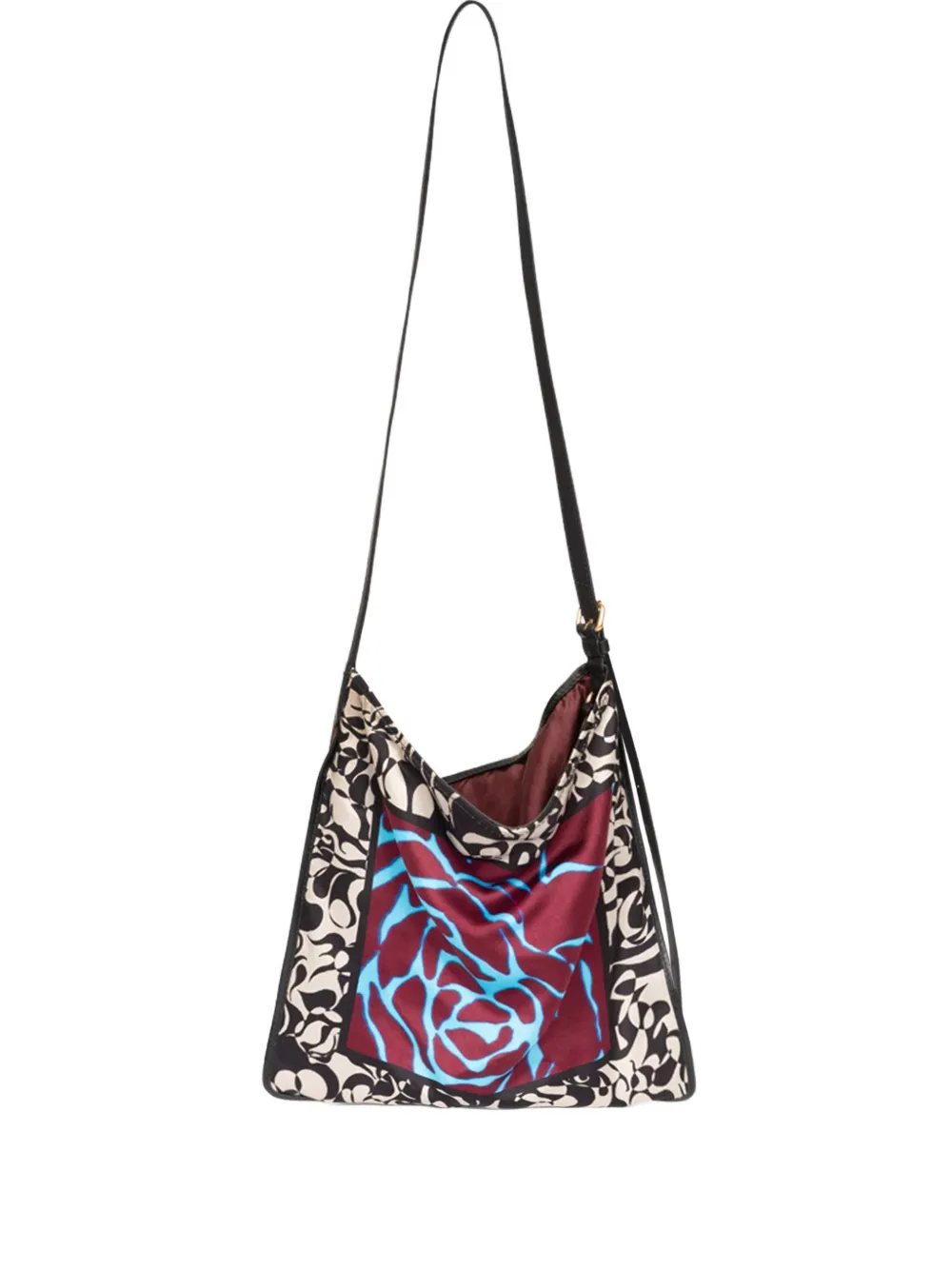 DRIES VAN NOTEN Borsa a spalla con stampa grafica - Rosso